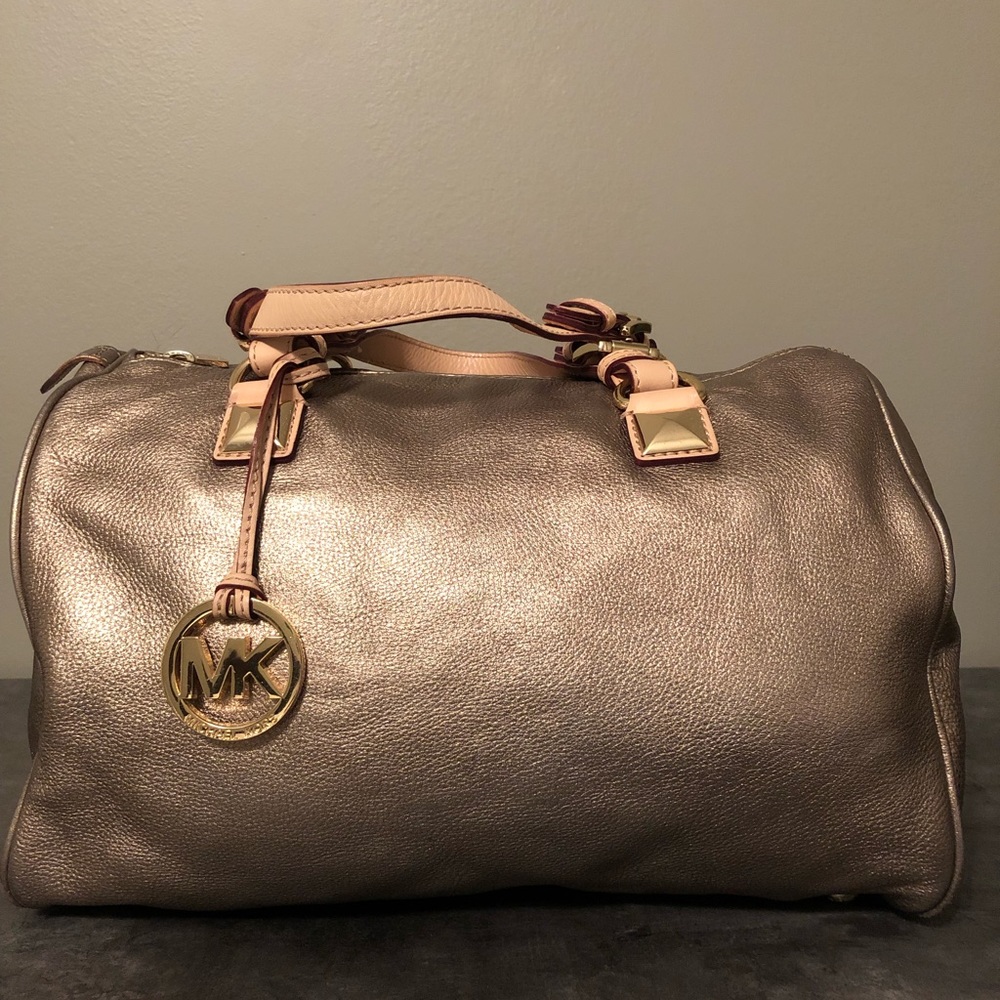 Michael Kors  gold Grayson purse